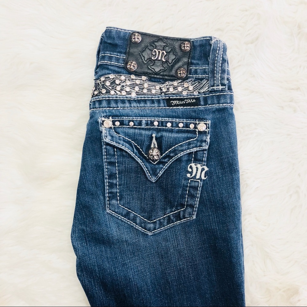 Miss me bootcut jeans with skulls designs - Picture 2 of 4